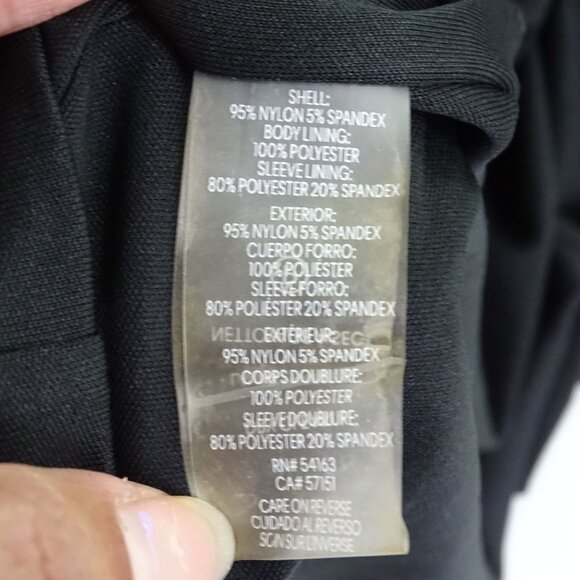 Calvin Klein Black Gold Sequins V-Neck Party Dress Women Size 14 Long Sleeve - Picture 9 of 16